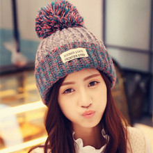 2015 Women Winter Warm Braided Crochet Knitting Hat Girls Beret Ski Beanie Ball Cap Winter Snow Knitted Hat 30