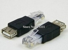 10PCS Female to RJ45 Adapter USB Transfer Cable Crystal Head RJ45 Network Cable Connector USB AF