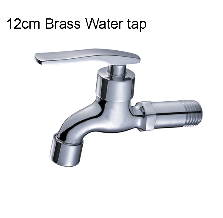 High quality 12cm Length Wall Mounted Wash Basin Taps Chrome Plated Brass Bibcocks Garden Faucet Free Shipping