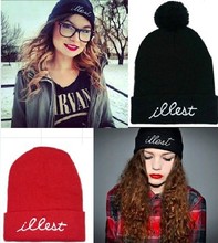 Fashion Hiphop ILLEST Beanie seahawks hat ,wool winter knitted caps and for man and shipping online black face veil