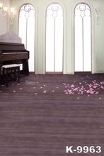 Wooden Flooring Studios Backgrounds For Vinyl Photographic Computer-Painted Piano Props Photos Backdrops Indoor Photography