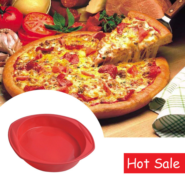 Buy Big round silicone Pizza pan/plate molds silicon