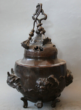 JP S0524 15 font b Japan b font Japanese Bronze 3 Foot circular apparition Head Incense