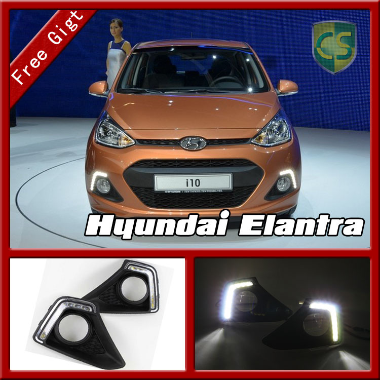 ABS Material CARSEN Front Bumper LIGHT For Hyundai I10 DRL 2013 2014