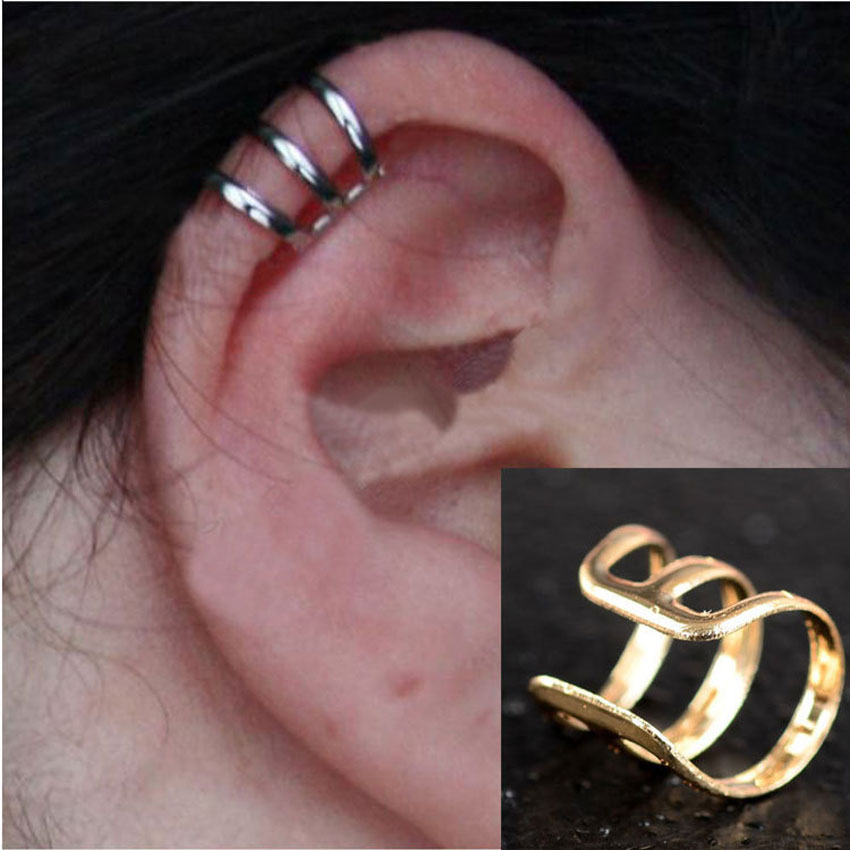 New Punk Rock Ear Cuff Wrap Earrings Women Men Jewelry Without Piercing Clip Earring Earcuff Clip On Earrings Cartilage EH33