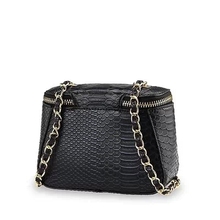 2015 New Style Fashion snake skin PU leather messenger bags women handbag designer brand high quality
