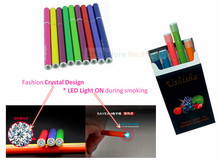 5pcs/lot E shisha pen 500 Puffs 5 flavors disposable electronic cigarette e-cigarette e cig hookah ego With Diamond Led Light