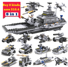 Kids Building Blocks Set cogo 13007 warcraf helicopter tank war Enlighten Educational military Bricks DIY Toy Birthday Gift