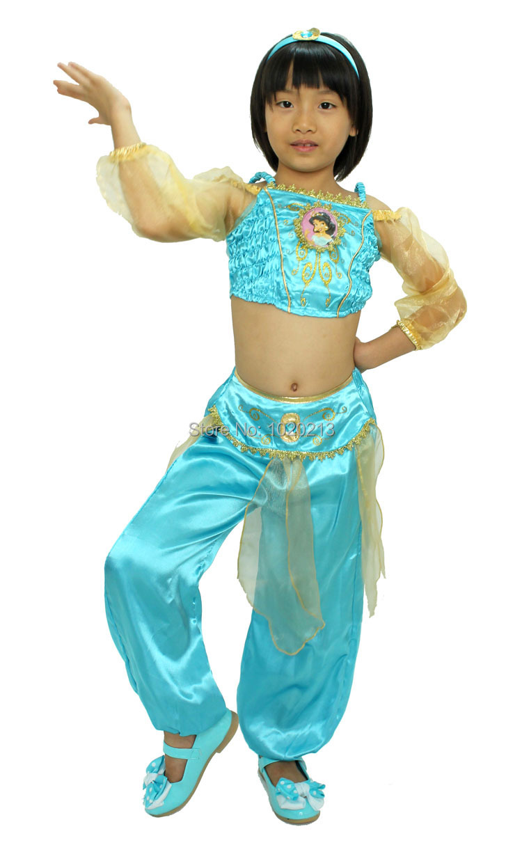 Hot Sale Aladdin Jasmine Princess Cosplay Costume For Kids(China ...