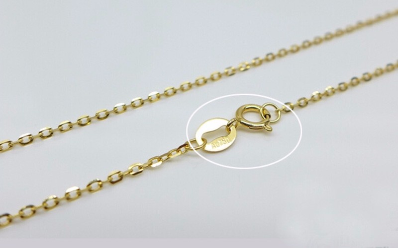 Sinya 1.3g to 2g 18k gold O Chain necklace for women Au750 16 