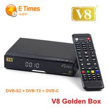 V8 Golden COMBO Satellite TV Receiver HD DVB-S2 +DVB-T2/DVB-Cable Twin Tuner decoder Support USB WiFi CCcam NEWcamd Youtube DLNA