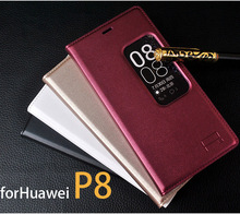Original huawei P8 Flip Leather Mobile Phone Bag Case Accessories For huawei ascend P8 Cover Luxury Brand Smart Sleep Wake