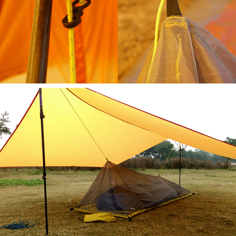 230G Ultralight Outdoor Camping Tent Summer 1 Single Person Mesh Tent Body Inner Tent Vents mosquito net for fishing tourist