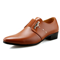 New 2017 Top Men Shoes Leather Pointed Oxfords Shoes Men Height Increasing Classic Business Men s