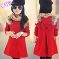 Hot selling new Winter Autumn girls woolen jacket coat Kids double breasted wool coat child coats