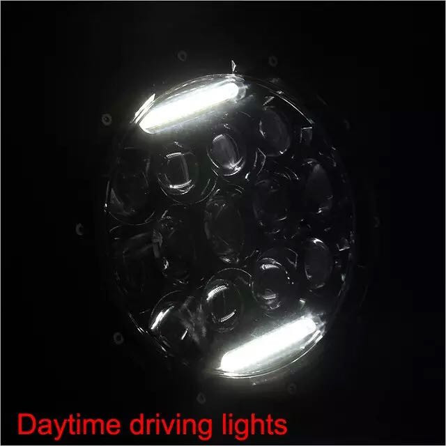 Fashion Design One Set 2pcs 7inch LED Headligth+DRL For Jeep 75W 6750LM High Lumens Excellent Fitment Auto Lamp Free Shipping