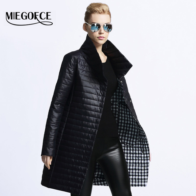 MIEGOFCE 2016 New spring jacket women winter coat women's clothing warm outwear Cotton-Padded long Jacket coat Slim trench coat