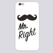 Mr always right Design black skin case cover cell mobile phone cases for iphone 4 4s 5 5c 5s 6 6s 6plus hard shell