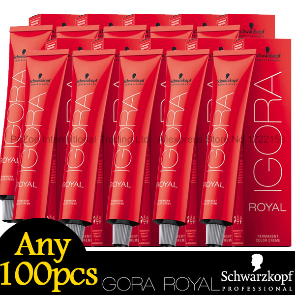 Any 100pcs IGORA ROYAL Permanent Hair Color Tube 60g / ml
