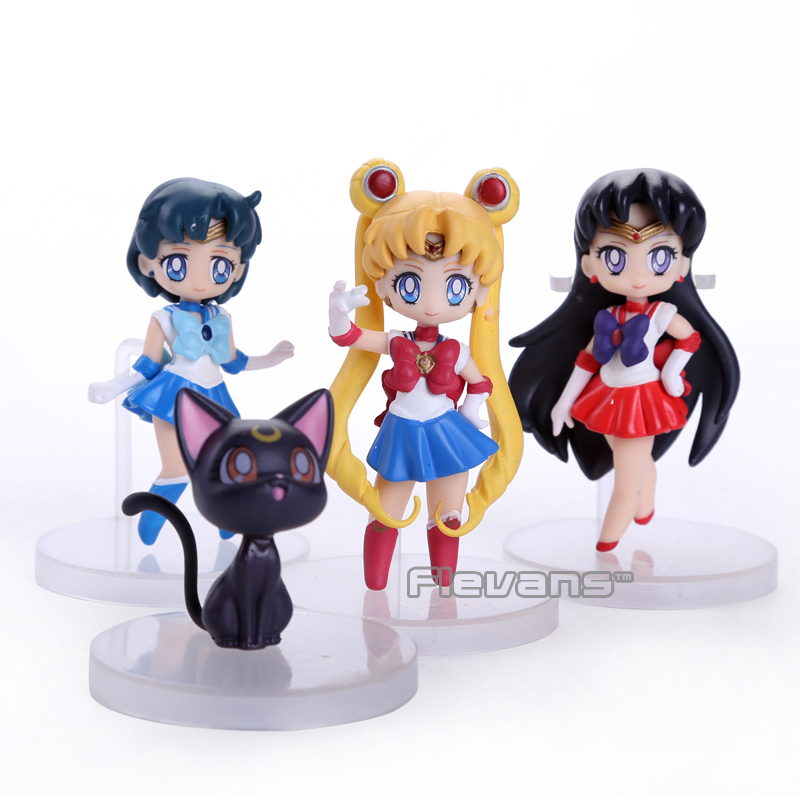 Sailor Moon Mars Mercury Luna Set 4pcs Series 1 Toy Figure New 
