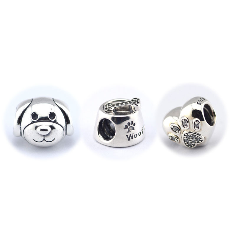 Sterling-Silver-Charms-Jewelry-Sets-Fits-Pandora-Bracelets-DIY-Making ...