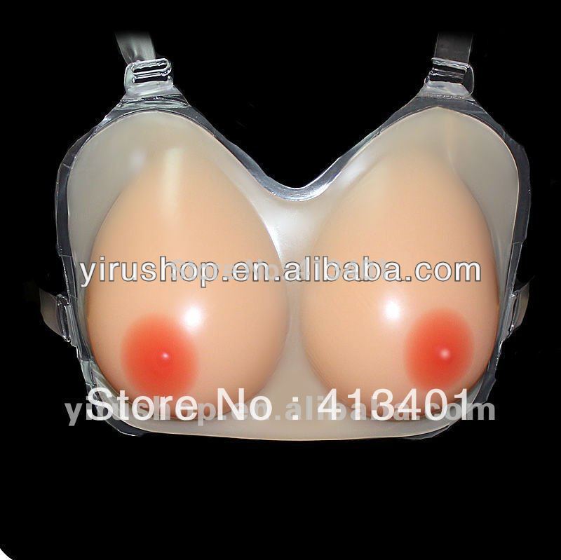 artificial breast forms,a piece 2000g silicone artificial bra,nipple breast forms