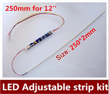 High quality 250mm Adjustable brightness led backlight strip kit,Update 12inch laptop ccfl lcd to led panel screen free shipping