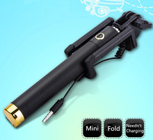 Universal Luxury mini Selfie Stick Monopod for Iphone samsung Android IOS Wired Palo Selfie Groove Camera Para