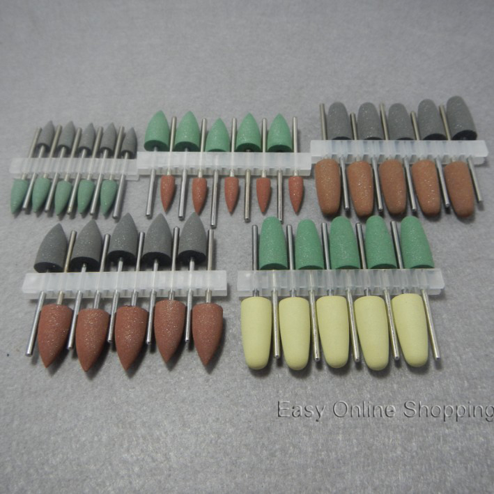 50pcs Multi-Color Dental SILICONE Polishers Resin Base Acrylic Polishing Burs New Dental lab burs