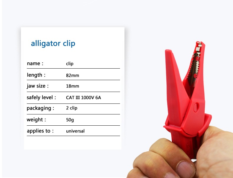 Description Picture 3 of itemUNI-T UT-C02A Alligator clip banana interface straight plug applies to most test multimeters accessories