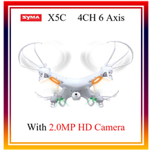 Hot Sale SYMA X5C 2.4G 4CH 6-Axis Professional aerial RC Helicopter Remote Control Quadcopter Toys Drone With 2.0MP HD Camera