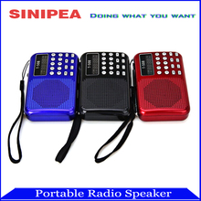 Smart Mini Portable Speaker LED FM Radio with USB2.0 Cable Support TF Card Micro SD Card Three colors