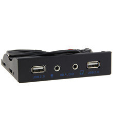 2x USB 2.0 Motherboard Floppy Disk Bay Front Panel Bracket Hub 60cm Cable