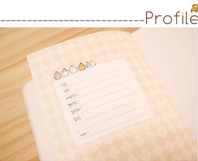 2015-2016 Cute Kawaii Notebook Cartoon Molang Rabbit Journal Diary Planner Notepad for Kids Gift Korean Stationery24