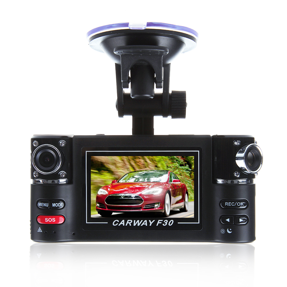 Гаджет  Wisedeal F30 Dual Lens 2.7" Dual Car  Camera Vision HD Car DVR Vehicle Black Driving Camcorder Video Recorder Free Shipping  None Автомобили и Мотоциклы