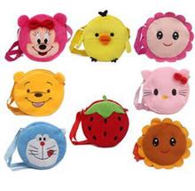 Free shipping 1pcs lovely cartoon pattern girl Plush single shoulder bag,flower&cat $bear