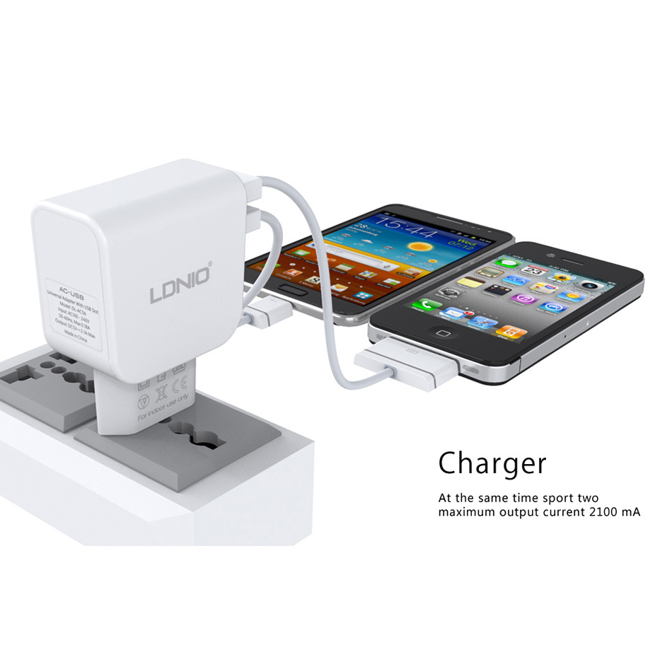 Ldnio 2-Port USB   5  2A  FCC | usb-       Samsung LG android-g3    