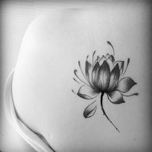 waterproof stickers women Lotus flower tattoo Temporary Tattoo Stickers Temporary Body Art Waterproof Tattoo HC 167