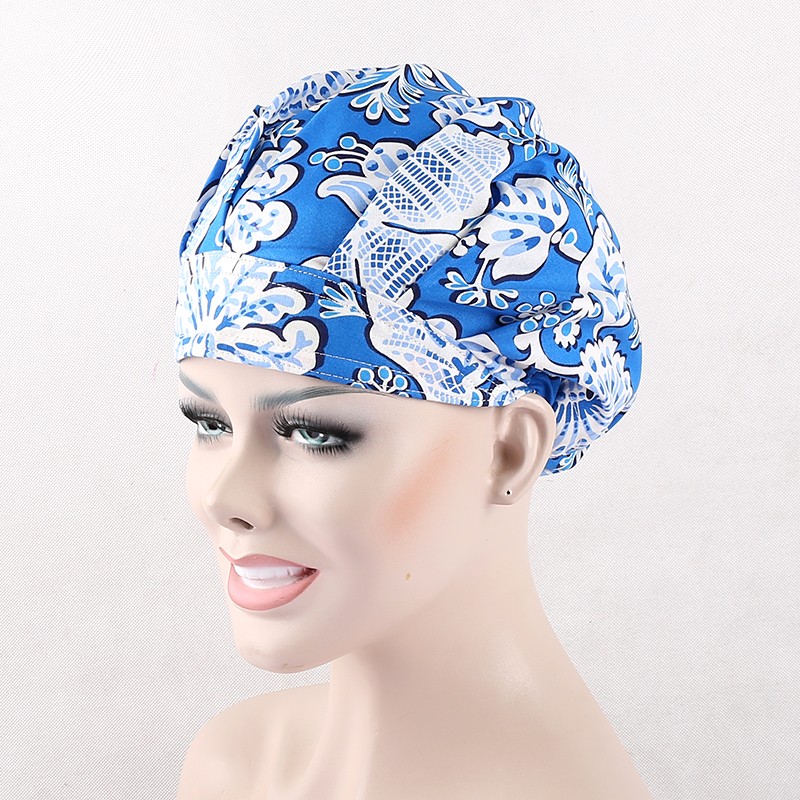 unisex surgical bouffant caps skull caps lab caps in BLUE,