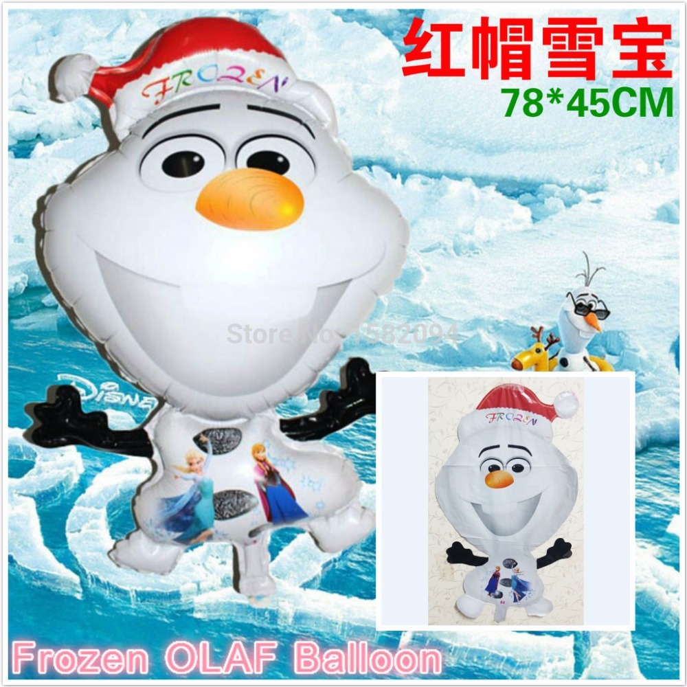 Hot 78*45CM snowman balloons 50pcslot  mylar balao for Birthday party Decoration air balls for Kids Party toys festa balon