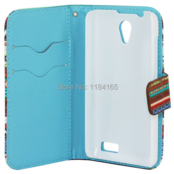 LEN-1225D_3_Multicolor Pattern Leather Case with Credit Card Slots Holder for Lenovo A319