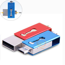High quality Metallic Mirco OTG USB flash drive 16gb for OTG function Android Smartphone mini usb