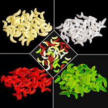 Promotion Fishing Lures 50 PCS 2cm 0.35g maggot Grub flashed Soft Lure Baits Worms Glow Shrimps peche Carp Fishing Tackle pesca