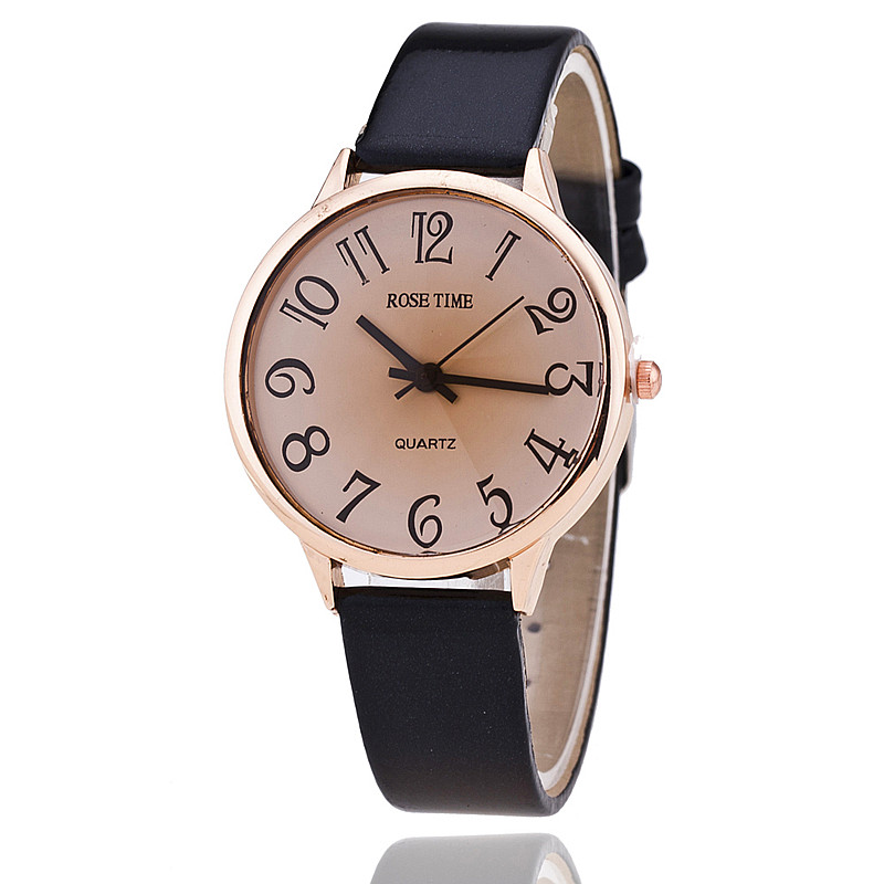 New Women Fashion Bright Leather Strap Watches Ladies Wrist Quartz Watch Dress Watch AW-SB-886