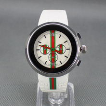 La moda de nueva hombres mujeres número romano Dial grande relojes negro blanco Brown banda de silicona reloj de pulsera de cuarzo 3 colores