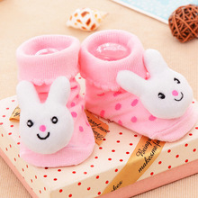 1 Pair New Cute Baby Socks Newborn Animal Cartoon Doll 3D Infant Supplies Model Anti slip