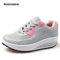 2016 Women Spring Summer Breathable Flat Platform Casual Shoes Womens Walking Swing Shoes Woman 4 5cm