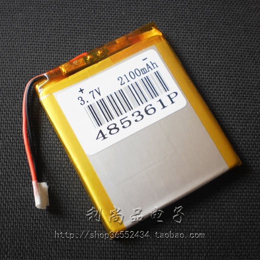 3.7V 2100mAh rechargeable lithium polymer battery Po batteries navigation tablet phone 485 361