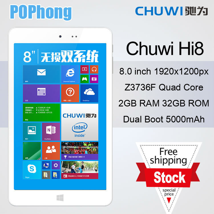 Chuwi Hi8 Dual Boot 8inch 1920 1200 Tablet PC 2GB RAM In tel Bay Trail Entry