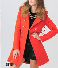 Exquisite Workmanship Women Winter Warm Large Faux Fur Collar Wool Jackets Coats Fashion For Lady With Hood OverCoat Outwear